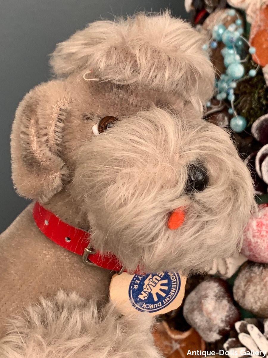 Винтажная игрушка собака Steiff
